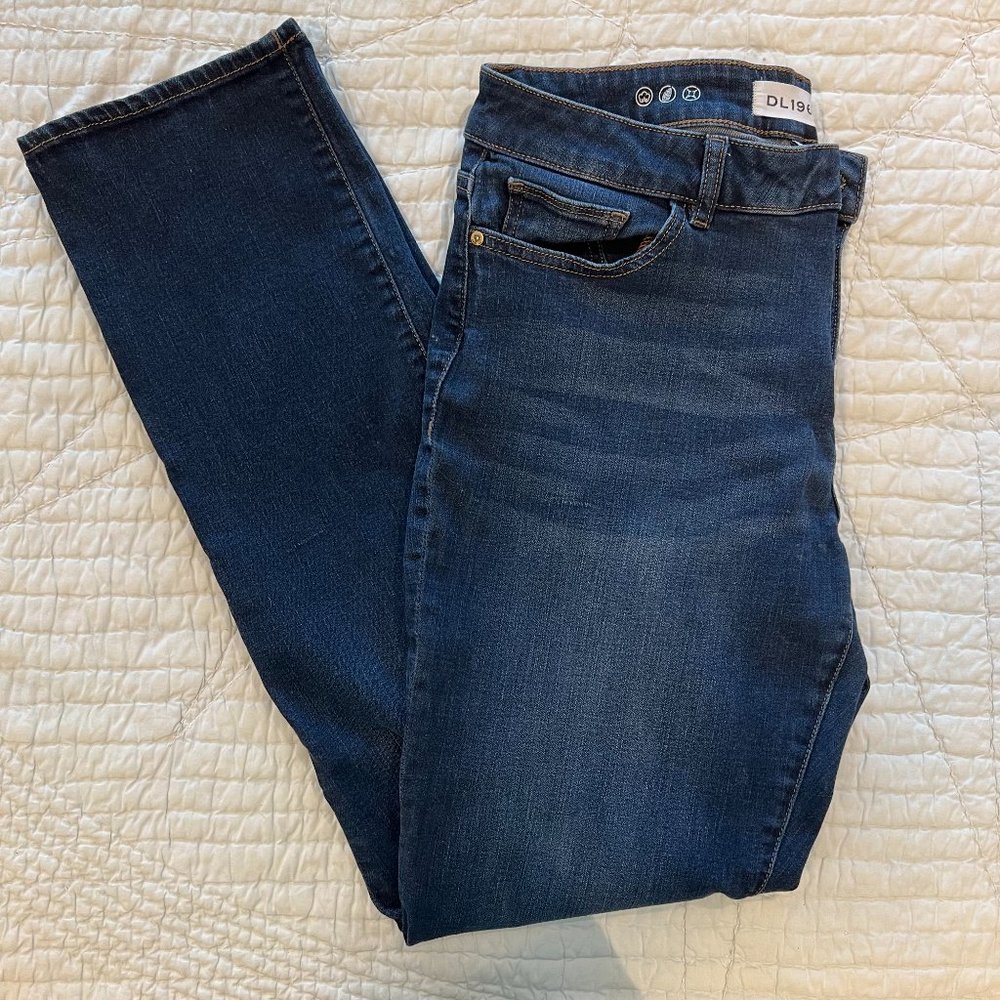 DL1961 Women's Coco Curvy Mid Rise Straight Leg Jeans